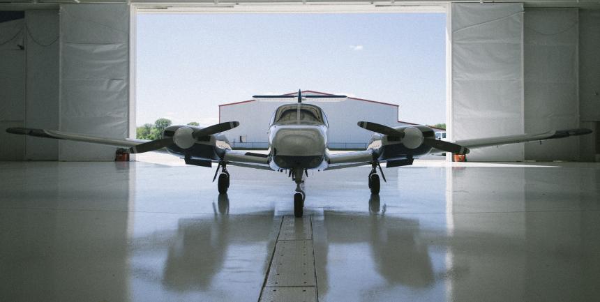 Airplane in the hanger